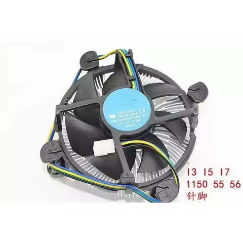 For Intel CPU Cooler, Fit I7 6700 I3 4170 I5 6500 1151 Socket, Copper Core 4 Wire Cooling Fan