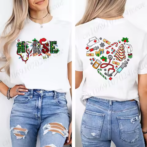 Nurse Christmas Shirt,Christmas Nursing T-Shirt,Nurse Life Tees,ER Christmas Party T-Shirts,Party Cr