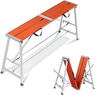 Work Platform, Foldable Scaffolding with 300 kg Load Capacity, Height Adjustable Work Platform for W