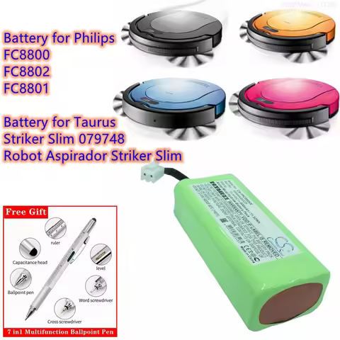 Vacuum Cleaner Battery 14.4V/800mAh NR49AA800P for Taurus Robot Aspirador Striker Slim 079748,for Ph