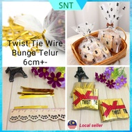 SNT(T-6) 6cm +-500pcs DIY Metallic Twist Tie Dawai Bunga Telur/ Gift Wire/ Dawai Ikat Plastic Bag.