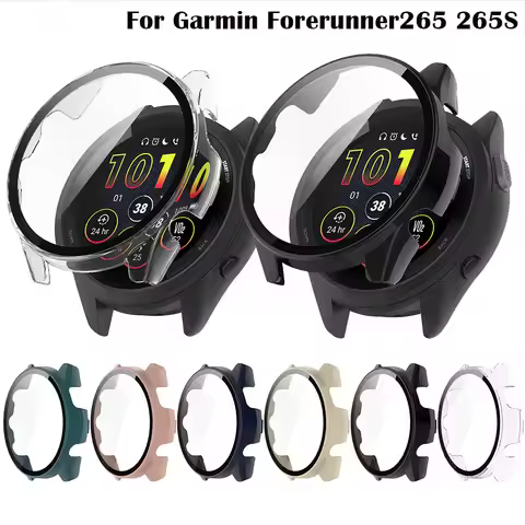 Full Protective Case For Garmin Forerunner 265 Forerunner 265S Screen Protector Cover Shell +tempere