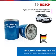 Bosch Oil Filter 90915-YZZD2 for Toyota Innova/Camry/Estima/Fortuner/Hilux/Harrier/Hiace 0986AF0351