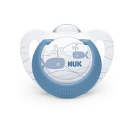 NUK ヌーク おしゃぶり キャップ付 手指なめ 防止に きれいな歯並びのために ジーニアス クジラ 新生児 0-6ヵ月 1個 (x 1)
