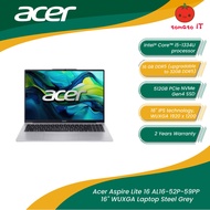 ACER Aspire Lite 16 AL16-52P-59PP - 16" WUXGA IPS /i5-1334U/16GB DDR5+1 Slot/512GHB SSD/Intel UHD/Wi