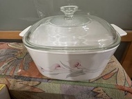 康寧玻璃煲 3L 玻璃鍋 雙耳鍋 Corelle 花卉圖案