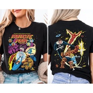 Baju Fantastic Four T-Shirt Fantastic 4 MCU T-Shirt 100%Cotton Short Sleeve Lelaki & Wanita Graphic