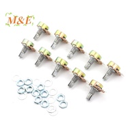 [MELL] 10Pcs 100K Ohm Linear Taper Rotary Potentiometer Panel Pot B100K 15mm 3Pin WH148 null