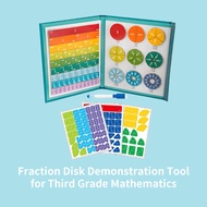 Interactive Magnetic Fraction Disc Educational Teaching Aid for Numerator Math Operations