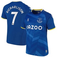 Hq3 2021-2022 เอเวอร์ตัน F.C. เสื้อกีฬาแขนสั้น ลายทีมชาติฟุตบอล Lewin Gray Richarlison Doucoure Kean