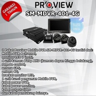 Proview SM-MDVR-401-4G Paket CCTV Mobil 4 Kamera Mobile CCTV 4CH Kit