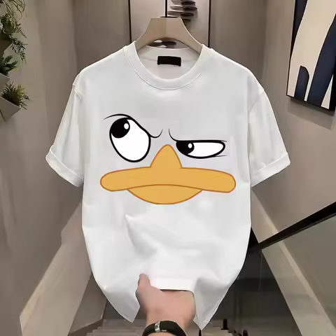 Super Popular and Quirky Duck Print T-shirt for Both Men and Women | Cotton Breathable Casual Versat