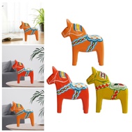 [mojotorw7] Swedish Dala Horse Traditional Collection Creative Wood Sculpture Statue Souvenir for Sh