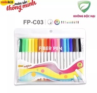 Bút Lông Màu Nước (20 Màu) Colokit - Thiên Long FIBER PEN FP-C03