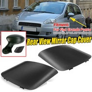 For Fiat Grand Punto 735596884 Rear View Mirror Cover Black Car Side Door Rearview Side Mirror Cover