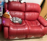 KUKA全牛皮雙人電動沙發