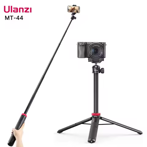 Ulanzi MT-44 Extendable Vlog Livebroadcast Tripod Stand with Phone Mount Holder 42Inch for DSlR SLR 