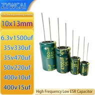 10X13 6.3v1500uf 35v330uf 35v470uf 50v220uf 400v10uf 400v15uf  10PCS High frequency low resistance c