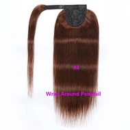 100% Human Hair Ponytail Extension Wrap Around Ponytail Human Hair Extension Fashion Type For Male