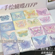 高颜值INFP手绘蝴蝶便签奶油色折纸手工无粘性便签正方形叠纸礼物feijiyi803.my26.6.8Highly Attractive INFP Hand-drawn Butterfly Stick