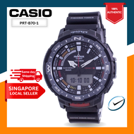 [CreationWatches] Casio Protrek Angler Line Bluetooth Link Mens Black Resin Strap Watch PRT-B70-1