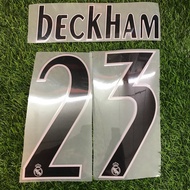 Beckham 23 real madrid 0506 nameset nns