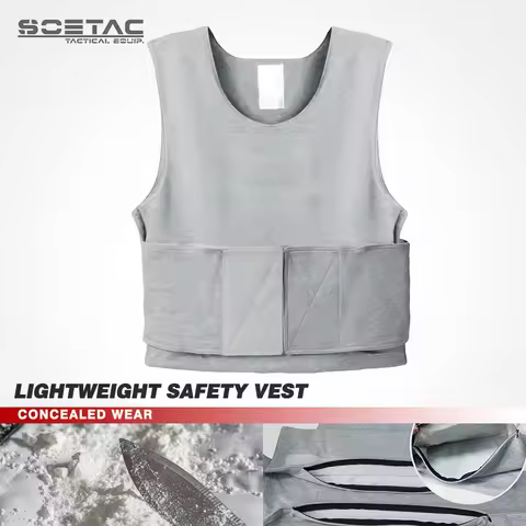 SOETAC Tactical Vest Lightweight Concealed Stab-Proof Vest Jacket Adjustable Protective Gear Armor V