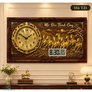 [ ELECTRONIC CLOCK ] Modern 2-in-1 " FORTUNE DEER" Wall Clock, View Temperature, Time, Date, Year