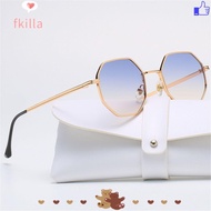 FKILLA Square Sunglasses Vintage Shades Small Frame Polygon Sun Glasses