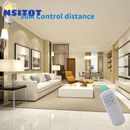 NSITOT ที่วางโคมไฟ ฐานหลอดไฟหลอดไฟ AC85-265V รีโมทคอนโทรลไร้สาย ฐานโคมไฟ LED E27 อัจฉริยะอัจฉริยะอัจ