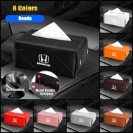 Honda PU Leather Tissue Bag Car Paper Box Tissue Organizer Car Accessories For Honda Civic VEZEL Jazz City CRV BRV Adv 150 Odyssey Accord