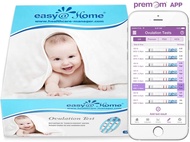 Easy Home Ovulation Test Strips (50-pack), FSA Eligible Ovulation Predictor Kit, Powered by Premom Ovulation Calculator iOS and Android APP, 50 LH Tests