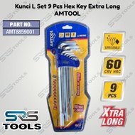 AMTOOL AMT8859001 9-Piece L-Shaped Wrench Set 9-Piece Hex Key Wrench, American tool