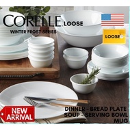 Corelle Loose Winter Frost (Dinner/Luncheon/Bread/Serving/Oval Plate) / (Saucer/Noodle/Soup/Rice/Ramekin Bowl) / Mug