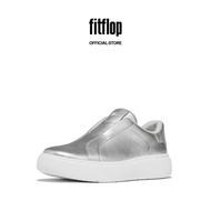 FitFlop RTG Women's Leather Laceless Sneakers - Silver (E4T-011)