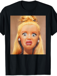 Funny Doll Face Y2K Graphic T Shirt Women Men Cotton Tee Summer Spring Oversized Tops ironic humor w