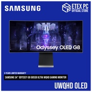SAMSUNG 34'' Odyssey G8 G85SB Ultra WQHD Gaming Monitor - UWQHD / OLED Panel / 175Hz / 0.03ms / Free