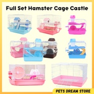 Hamster Cage 47cm Large Hamster House Sangkar Hamster Water Bottle Wheel Food Dish Hamster House Hid