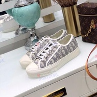 Dior 迪奥老花帆布鞋 字母刺繡厚底鞋