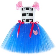 Gabby Dollhouse Costume Girls Fancy Tutu Dress Glitter Gabby Cat Tulle Princess Dress Set Kids Hallo