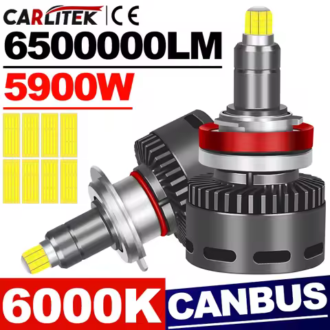 3D 360 H7 H11 LED Headlights 5900W Super Canbus Led HB3 9005 6000K HB4 9006 9012 HIR2 D2S/R 4300K Tu