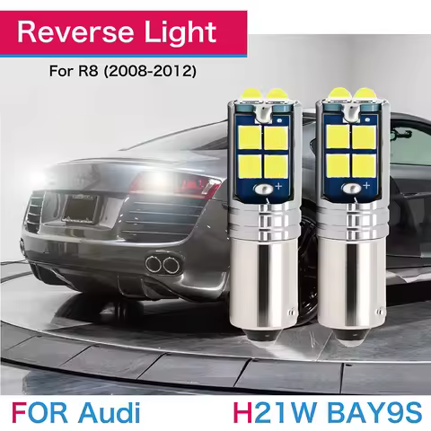 2Pcs/Set SUNKIA Bulb 64136 Canbus Backup Lamp H21W BAY9S 2Pcs/Set LED Reverse Light Blub For Audi R8