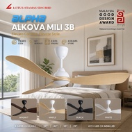 ALPHA ALKOVA 22”/33"/42"/52" Remote Control DC Motor Ceiling Fan - Mili 3B