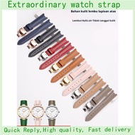 Notch Interface Genuine Leather Ladies Watch Strap For ROSSINI TISSOT FIYTA Heartstring GUCCI FOLLI 
