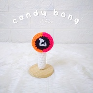 GANTUNGAN AMIGURUMI MINI CANDY BONG TWICE LIGHTSTICK KNITTED DOLL/ (key chain)