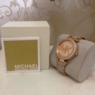 MICHAEL KORS 玫瑰金 晶鑽 女款手錶 MK6176