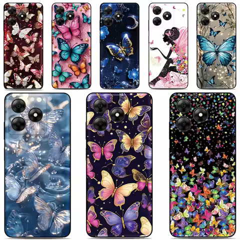Butterfly Art Painted Case For ASUS Zenfone 10 9 8 Flip 5z ROG Phone 2 3 5 5s 6 7 Pro ZS630KL Silico