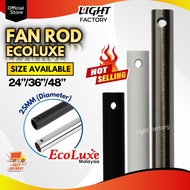 Original Ecoluxe Fan Rod Ceiling Fan Black / White Fan Rod Kipas Siling from FACTORY