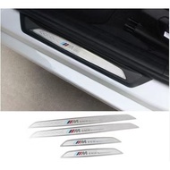 4PCS Stainless Steel Car Door Sill Scuff Plate For BMW M M3 M5 X1 X3 X5 X6 E90 E91 E92 E93 M3 E60 An