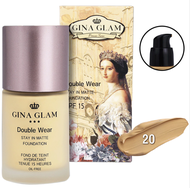 Gina Glam Double Wear Stay In Matte foundation SPF15 G45 จีน่าเกลม รองพื้น จีน่าแกรม ครีมรองพื้น เนื